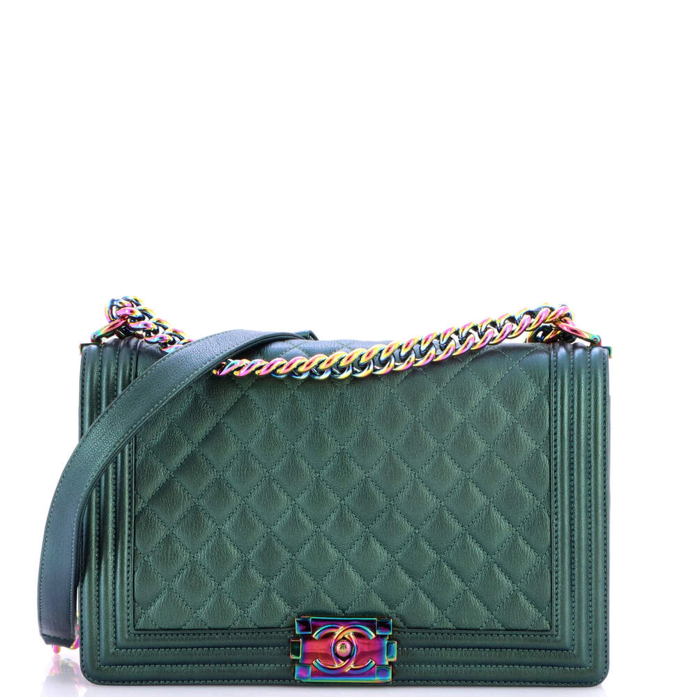 Chanel Boy Flap Bag Quilted Iridescent #262189C44B